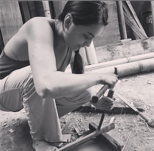 Learning bamboo skills to build with bamboo